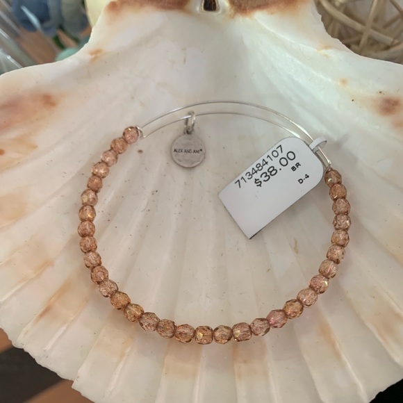 Alex and Ani Peach Crystal Bracelet - Picture 4 of 5